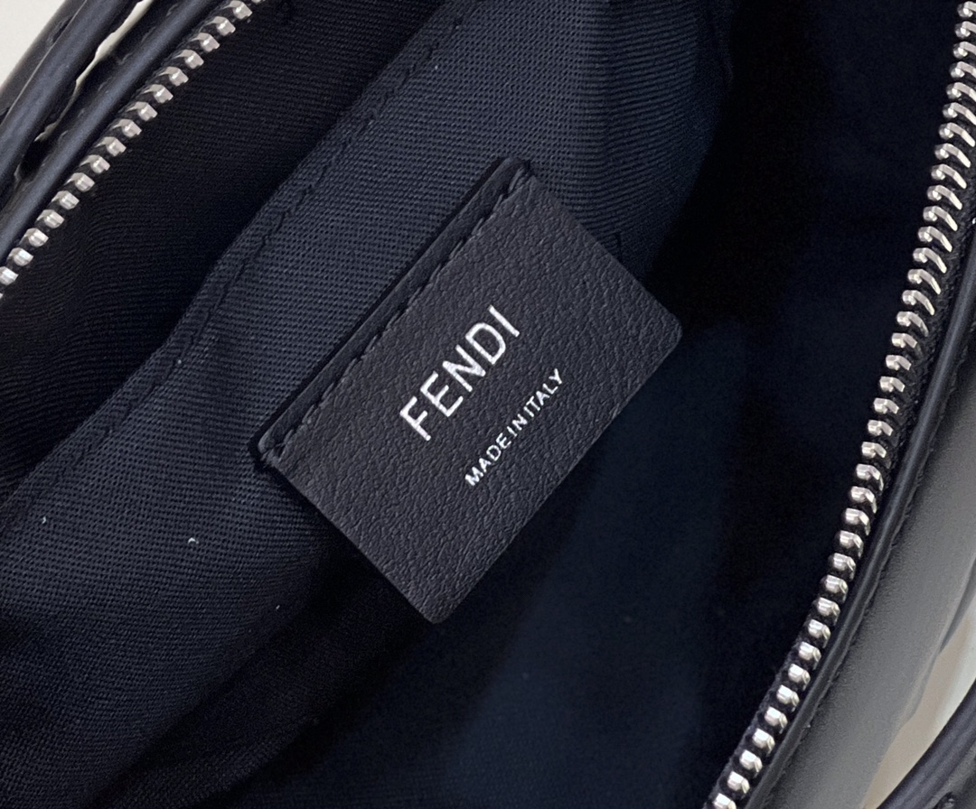 Fendi Mini By The Way Leather Boston Shoulder Bag Black